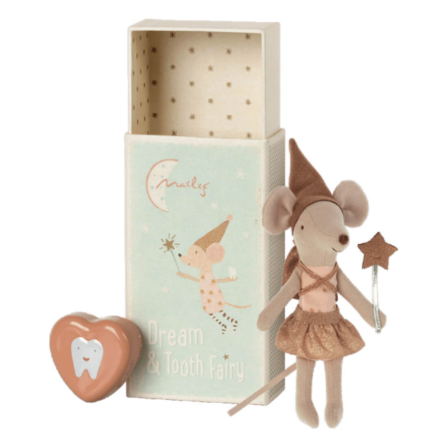 Maileg Tooth Fairy Mouse in Matchbox – Rose - obrazek 2