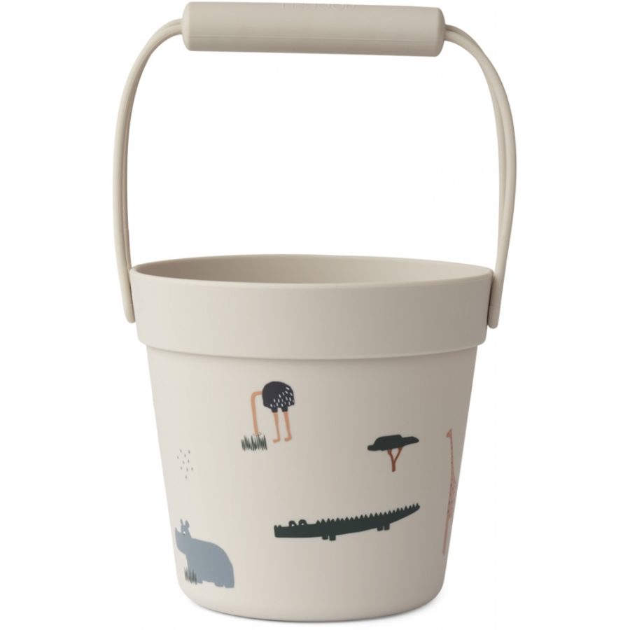 Liewood Silikonowe Wiaderko Ross Bucket Safari Sandy Mix