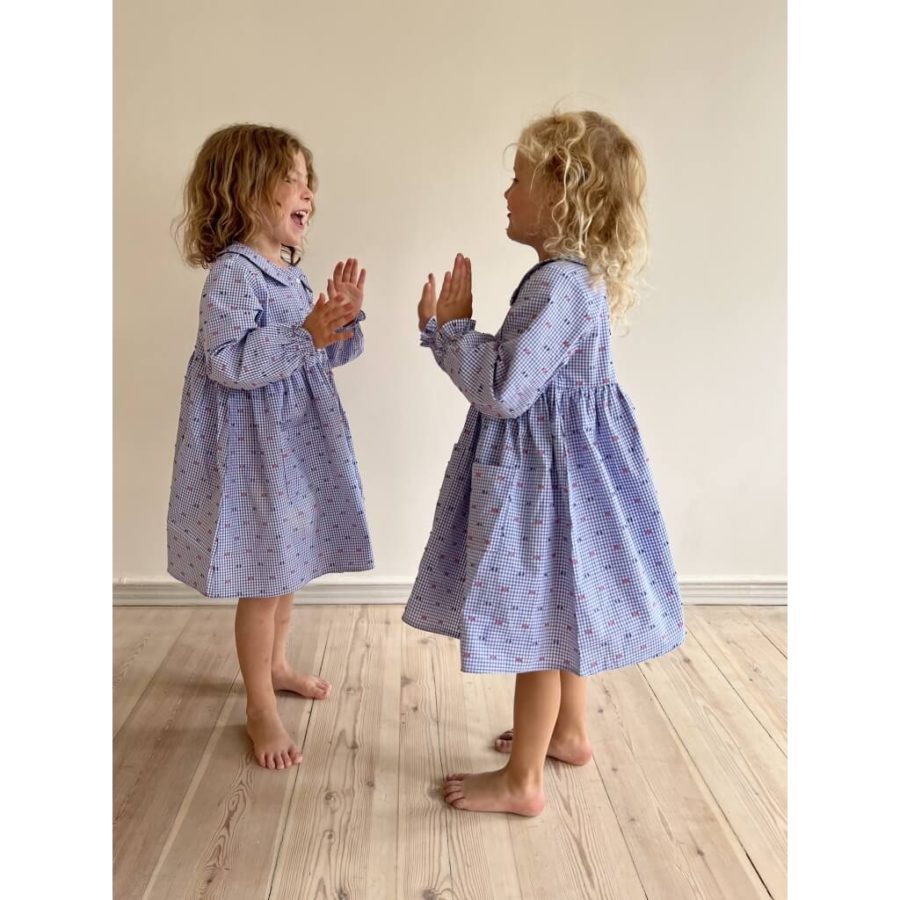 Konges Slojd Sukienka French Dress Jaquard Check - obrazek 5