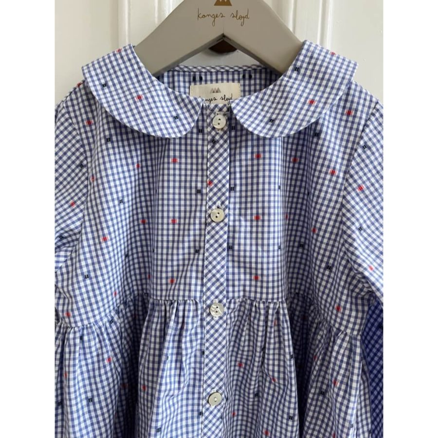 Konges Slojd Sukienka French Dress Jaquard Check - obrazek 4