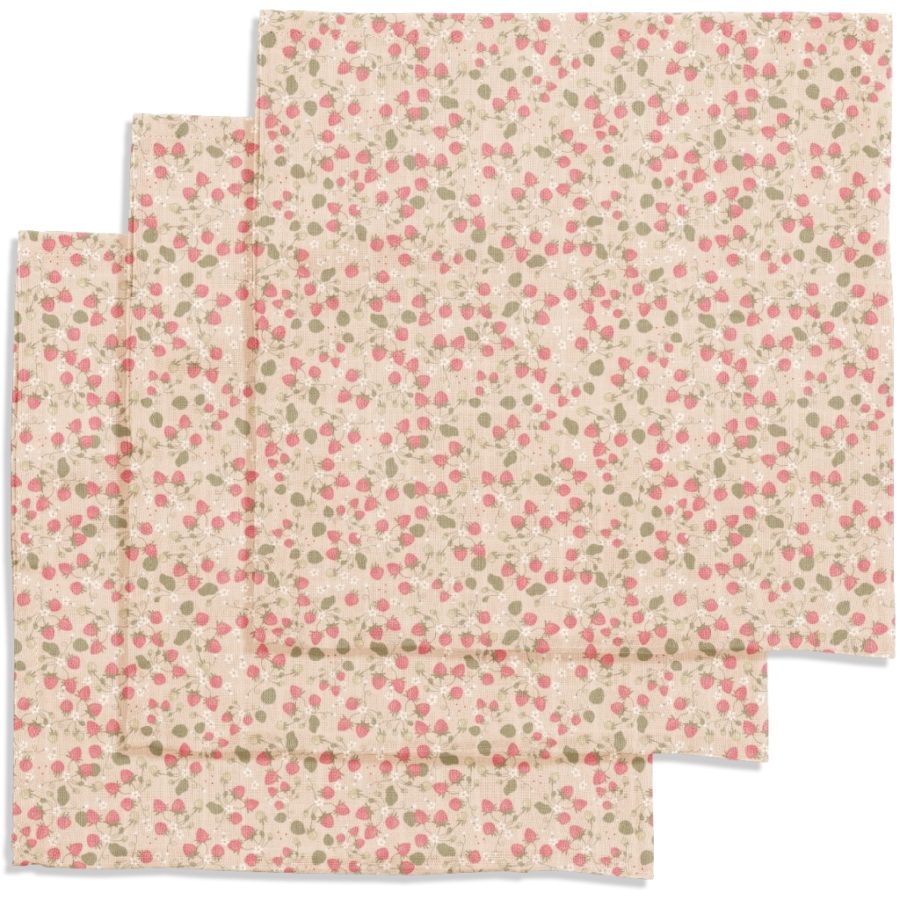 Konges Slojd 3 Pak Muślonowych Pieluszek Cloth Gots Strawberry Fields