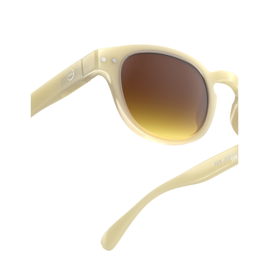 Izipizi Okulary Przeciwsłoneczne dla Dzieci JUNIOR SUN (5-10 lat) #C Glossy Ivory - obrazek 3