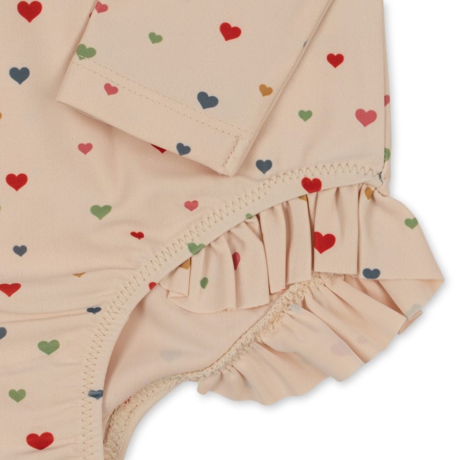 Konges Slojd Strój Kąpielowy Manuca LS Frill Multi Hearts - obrazek 5