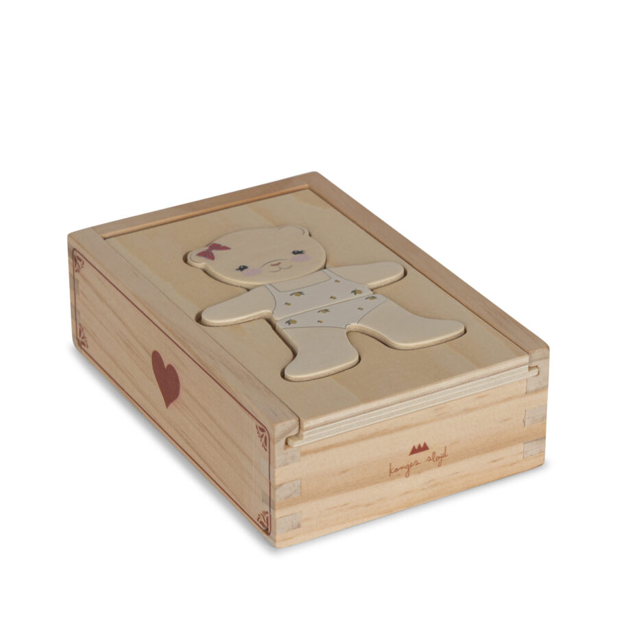 Konges Slojd Układanka Drewniana Teddy Red - obrazek 7