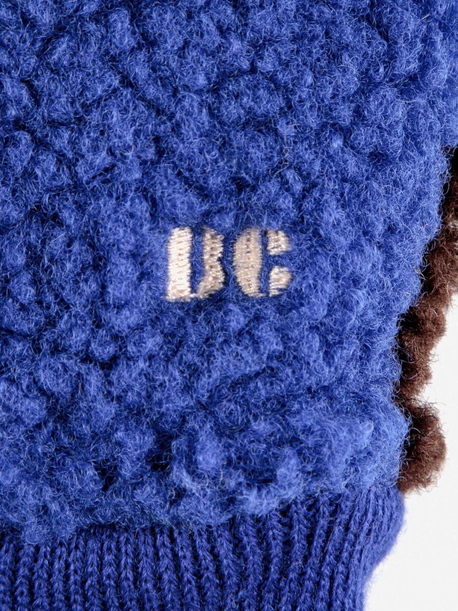 Bobo Choses Rękawiczki Sheepskin Color Block Blue - obrazek 3