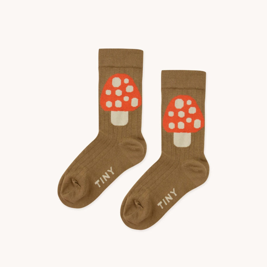 Tinycottons Skarpetki Mushroom Dark Mustard