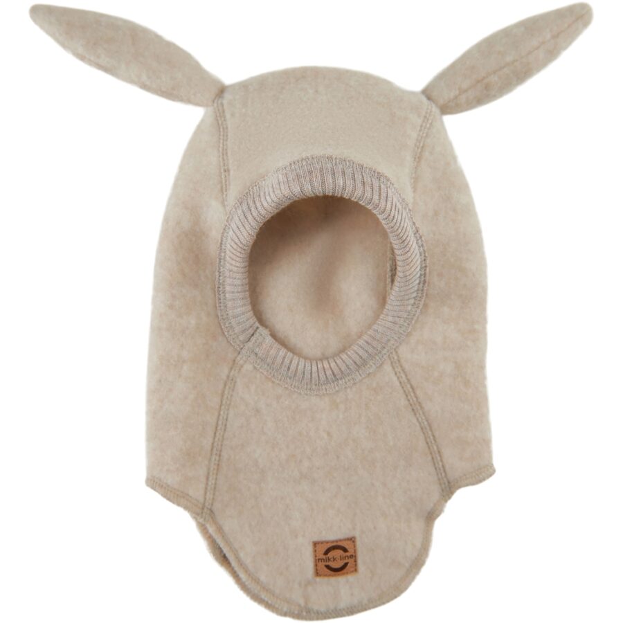Mikk-Line Kominiarka Wełniana Merino w Bunny Ears Melange Off White