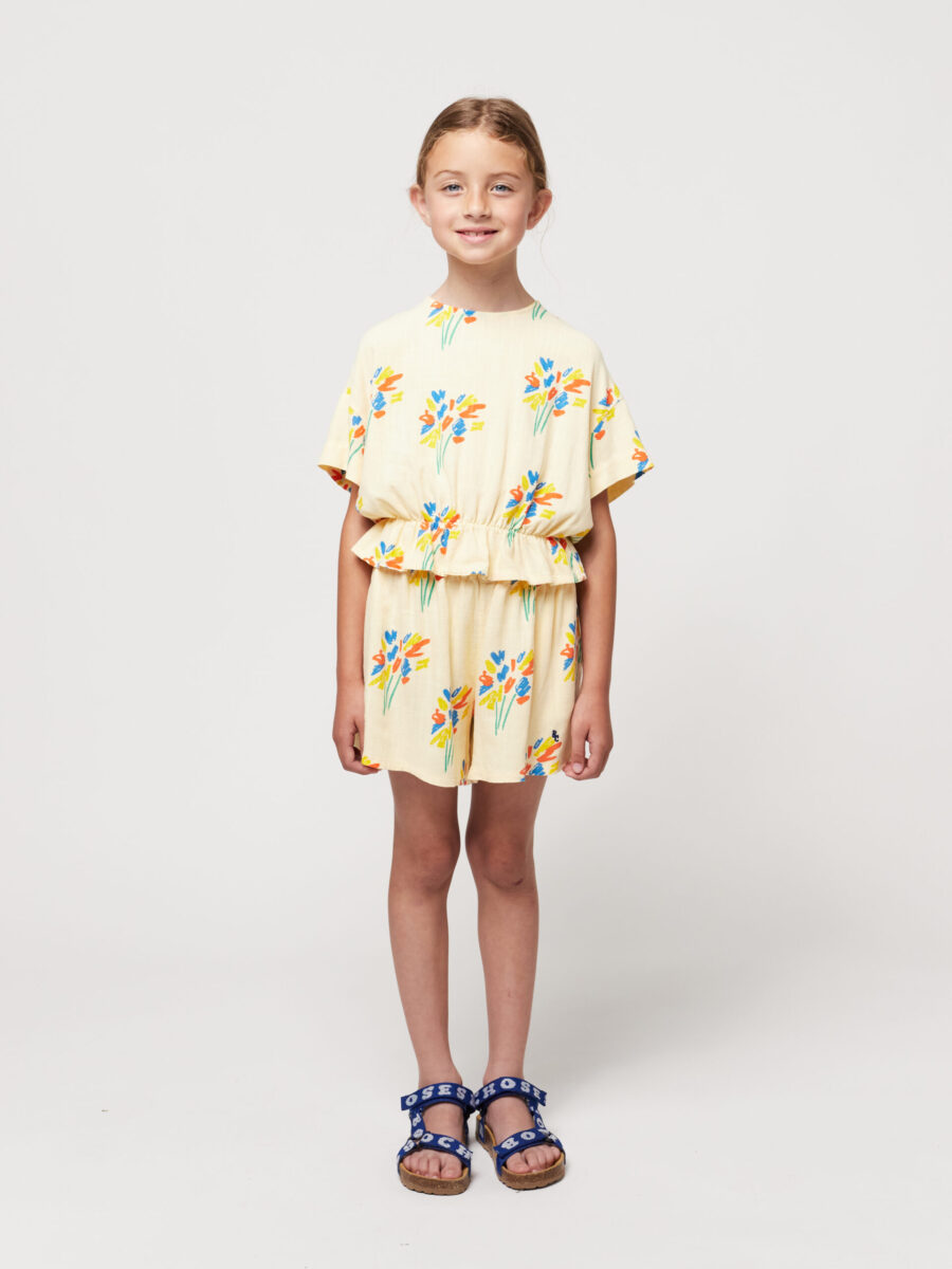 Bobo Choses Spodenki Fireworks All Over Woven Light Yellow - obrazek 5