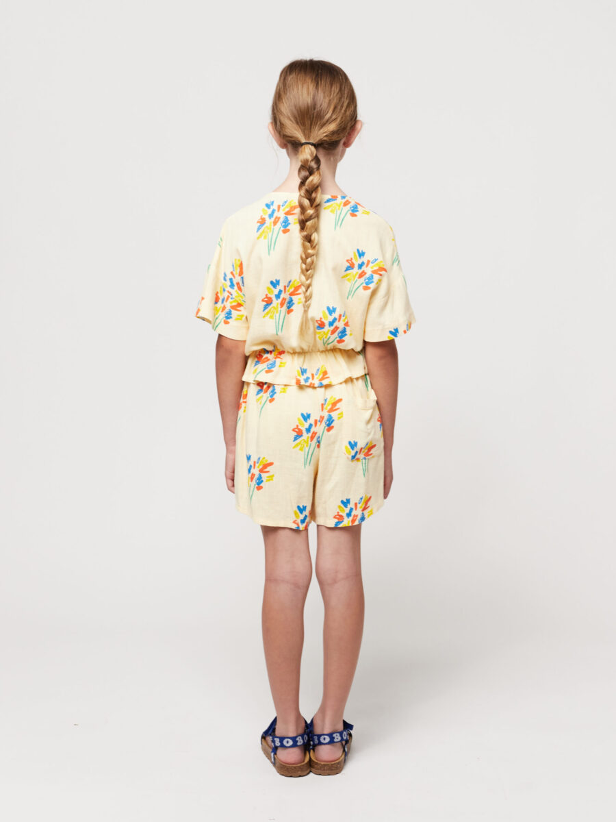 Bobo Choses Spodenki Fireworks All Over Woven Light Yellow - obrazek 3
