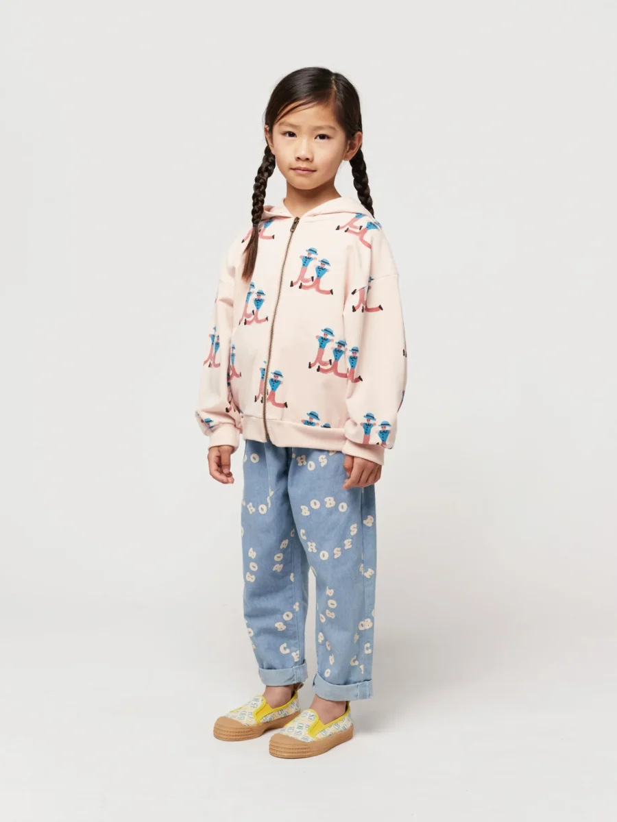Bobo Choses Bluza Na Zamek Dancing Giants Light Pink - obrazek 6