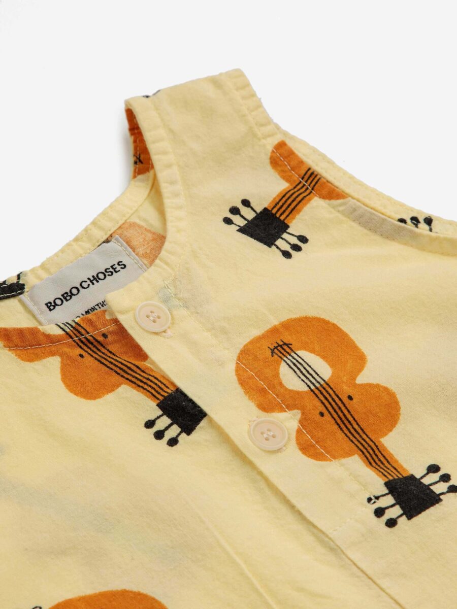 Bobo Choses Rampers Acoustic Guitar All Over Light Yellow - obrazek 4