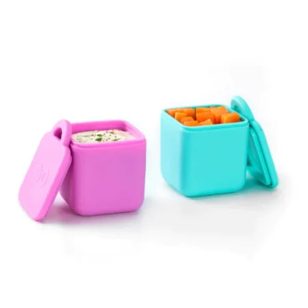 Omie OmieDip Dwa Szczelne Pojemniczki Pink Teal