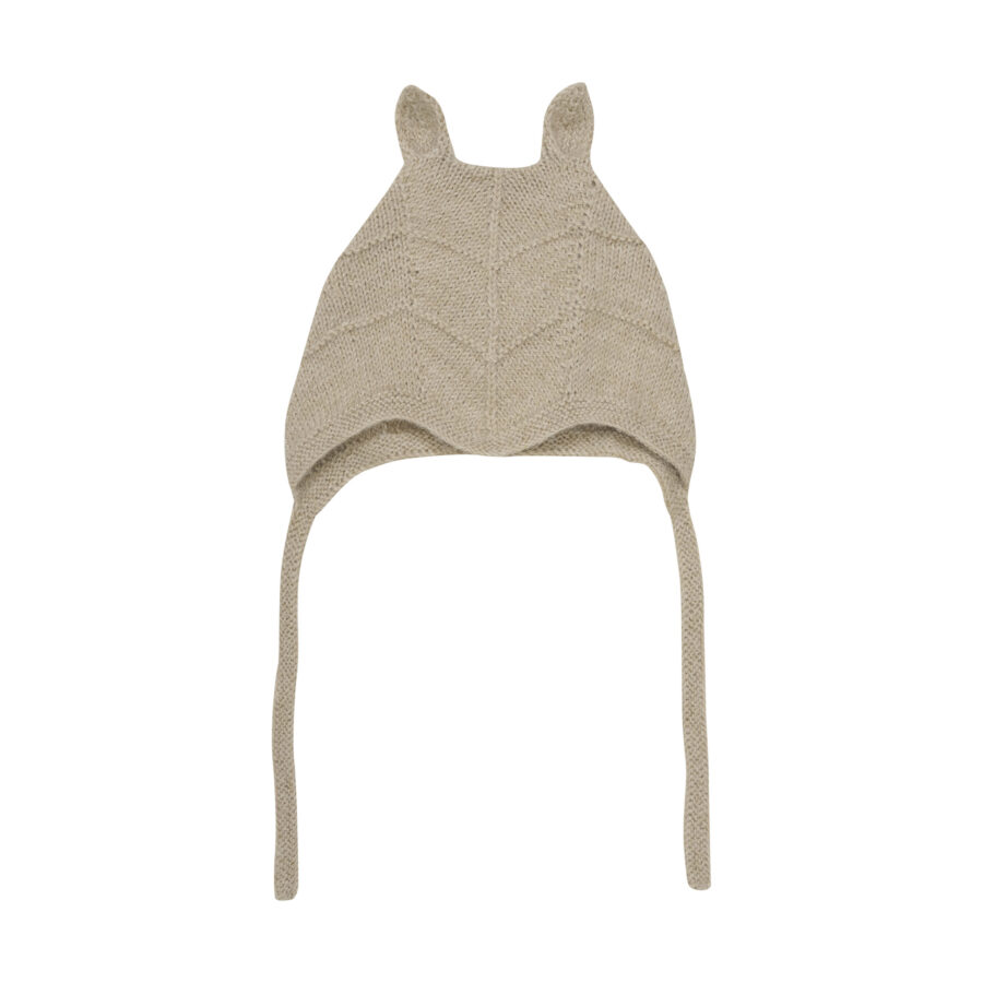 Huttelihut Czapka Bonetka Alpaka Ears Camel Melange