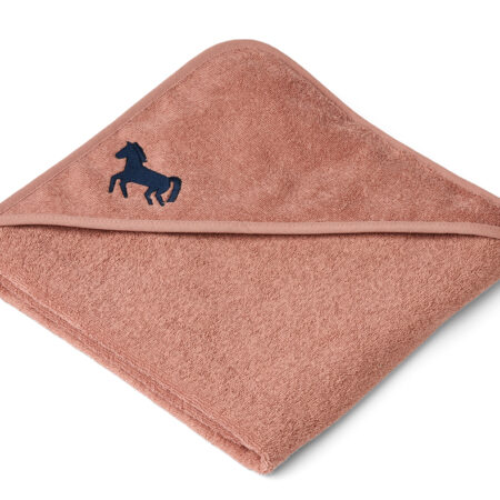 Liewood Ręcznik Goya Hooded Towel Horses / Dark rosetta