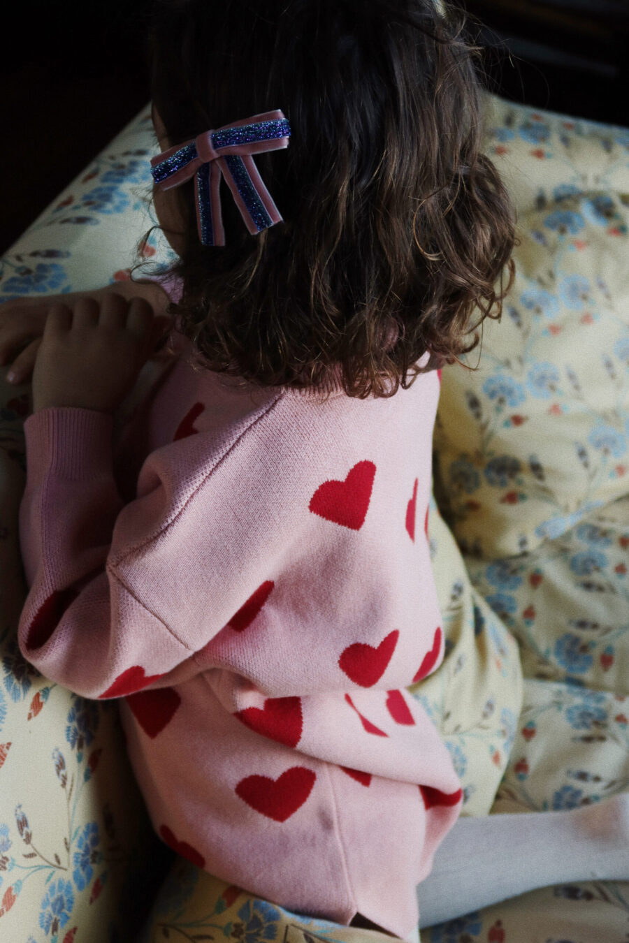 Konges Slojd Zestaw Dwóch Spinek Do Włosów Velvet Bow Mellow Rose - obrazek 5