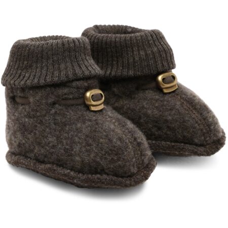 Mikk-Line Buciki Wełniane Merino Dark Brown Melange