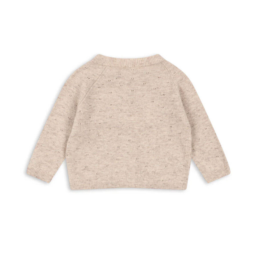 Konges Slojd Kardigan Mino Off White Melange Pointelle - obrazek 2