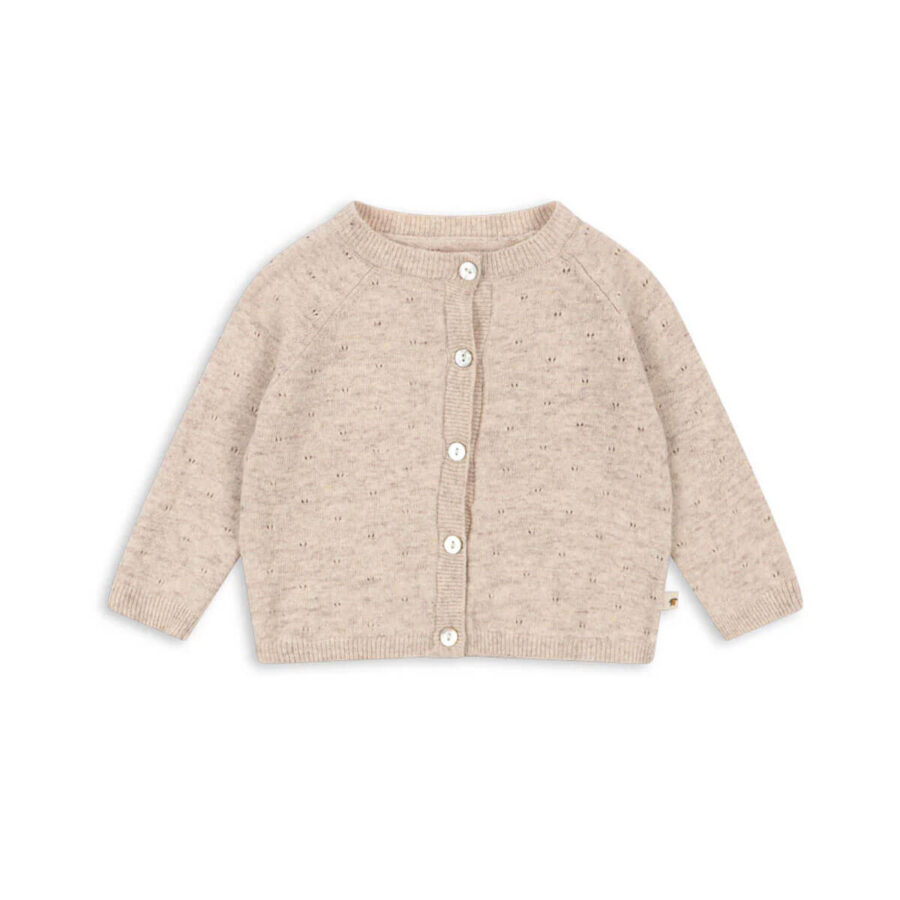 Konges Slojd Kardigan Mino Off White Melange Pointelle
