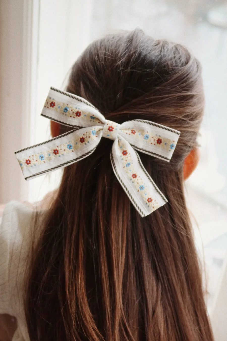 Konges Slojd Spinka Do Włosów Ribbon Bowie Beige - obrazek 4