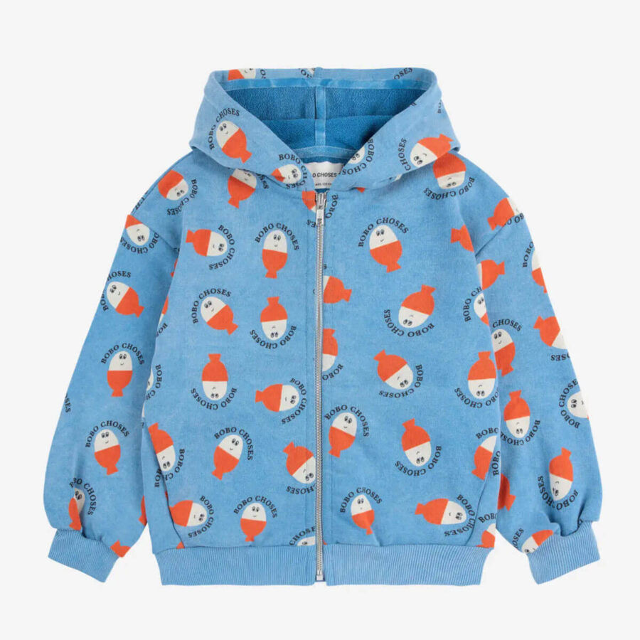 Bobo Choses Bluza Na Zamek Morning Egg Blue