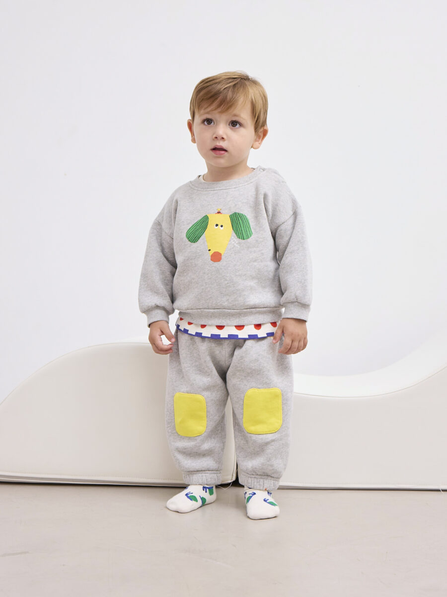 Bobo Choses Bluza Happy Dog Heather Grey - obrazek 3