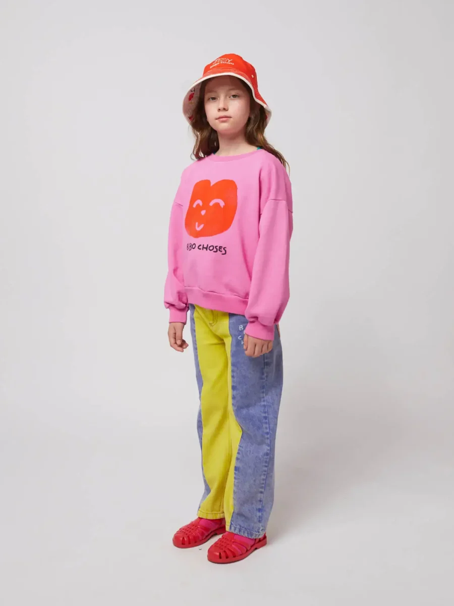 Bobo Choses Bluza Joyful Face Fuchsia - obrazek 4