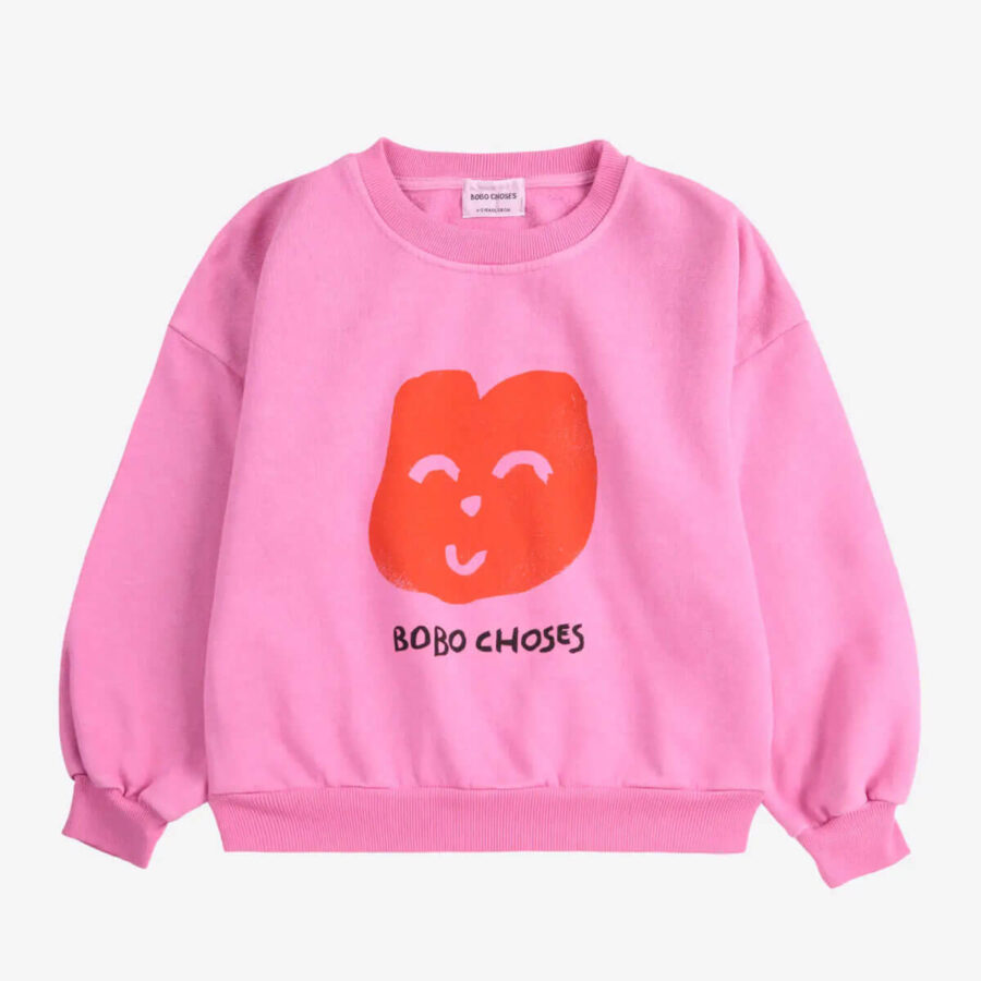 Bobo Choses Bluza Joyful Face Fuchsia