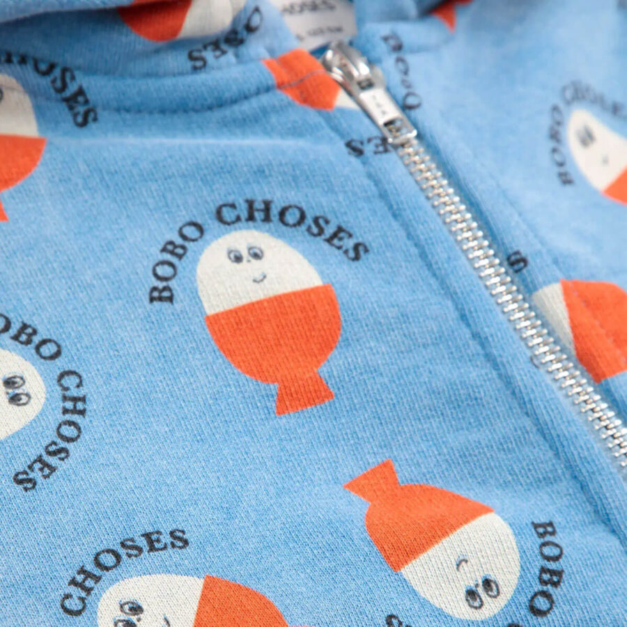 Bobo Choses Bluza Na Zamek Morning Egg Blue - obrazek 2