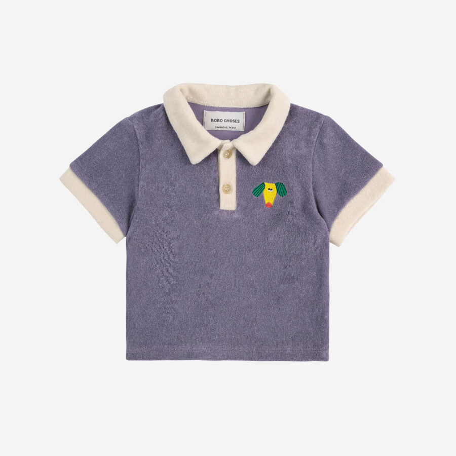 Bobo Choses Bluzka Polo Happy Dog Navy Blue