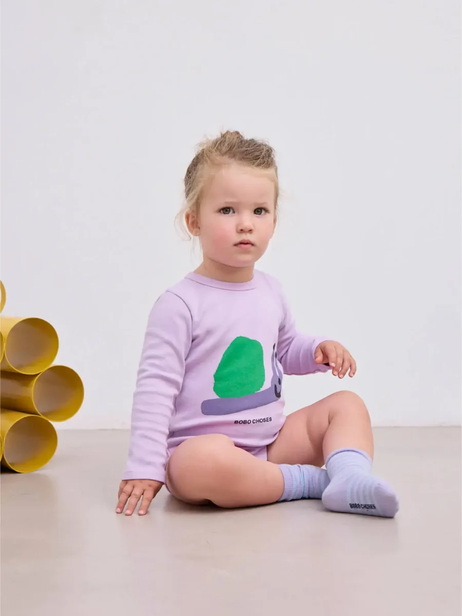 Bobo Choses Body Funny Snail Lavender - obrazek 4