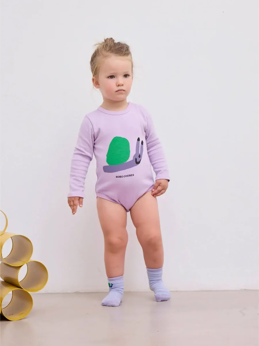 Bobo Choses Body Funny Snail Lavender - obrazek 5