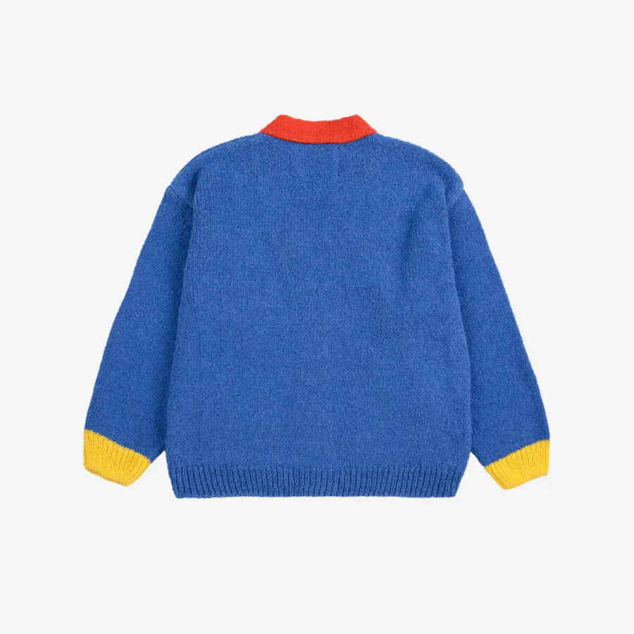 Bobo Choses Kardigan Color Block V-Neck Navy Blue - obrazek 2