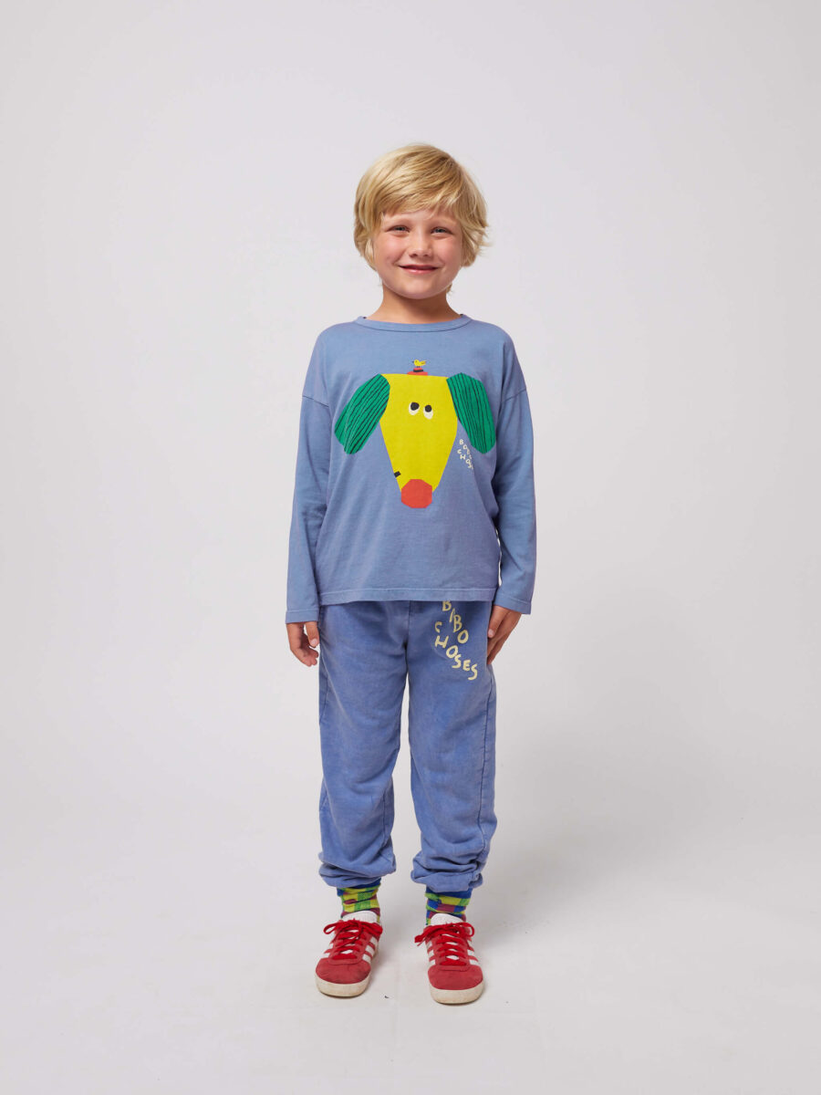 Bobo Choses Longsleeve Happy Dog Blue - obrazek 5