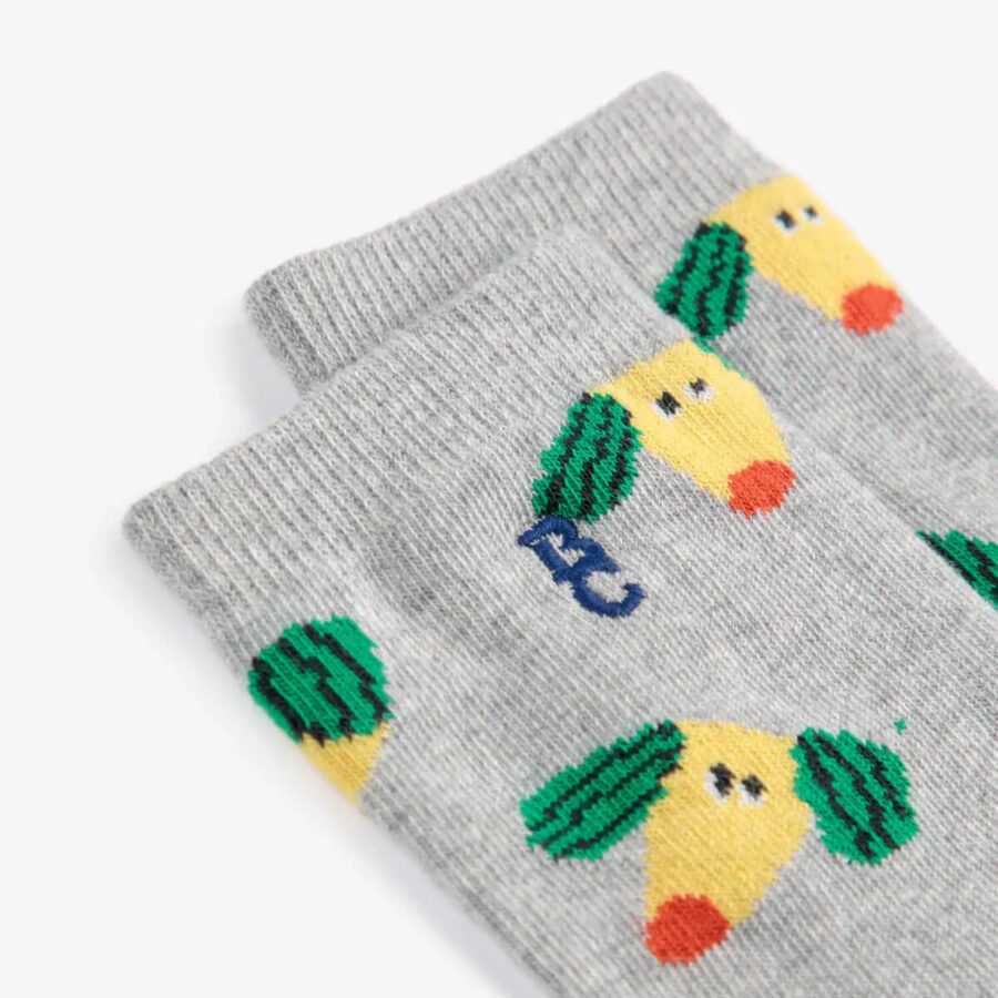 Bobo Choses Skarpetki Happy Dog All Over Heather Grey - obrazek 2