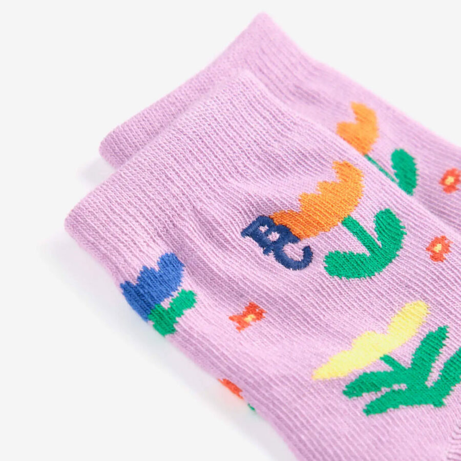 Bobo Choses Skarpetki Baby Garden Party All Over Short Lavender - obrazek 2