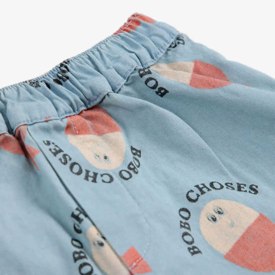 Bobo Choses Krótkie Spodenki Baby Morining Egg All Over Denim Light Blue - obrazek 2