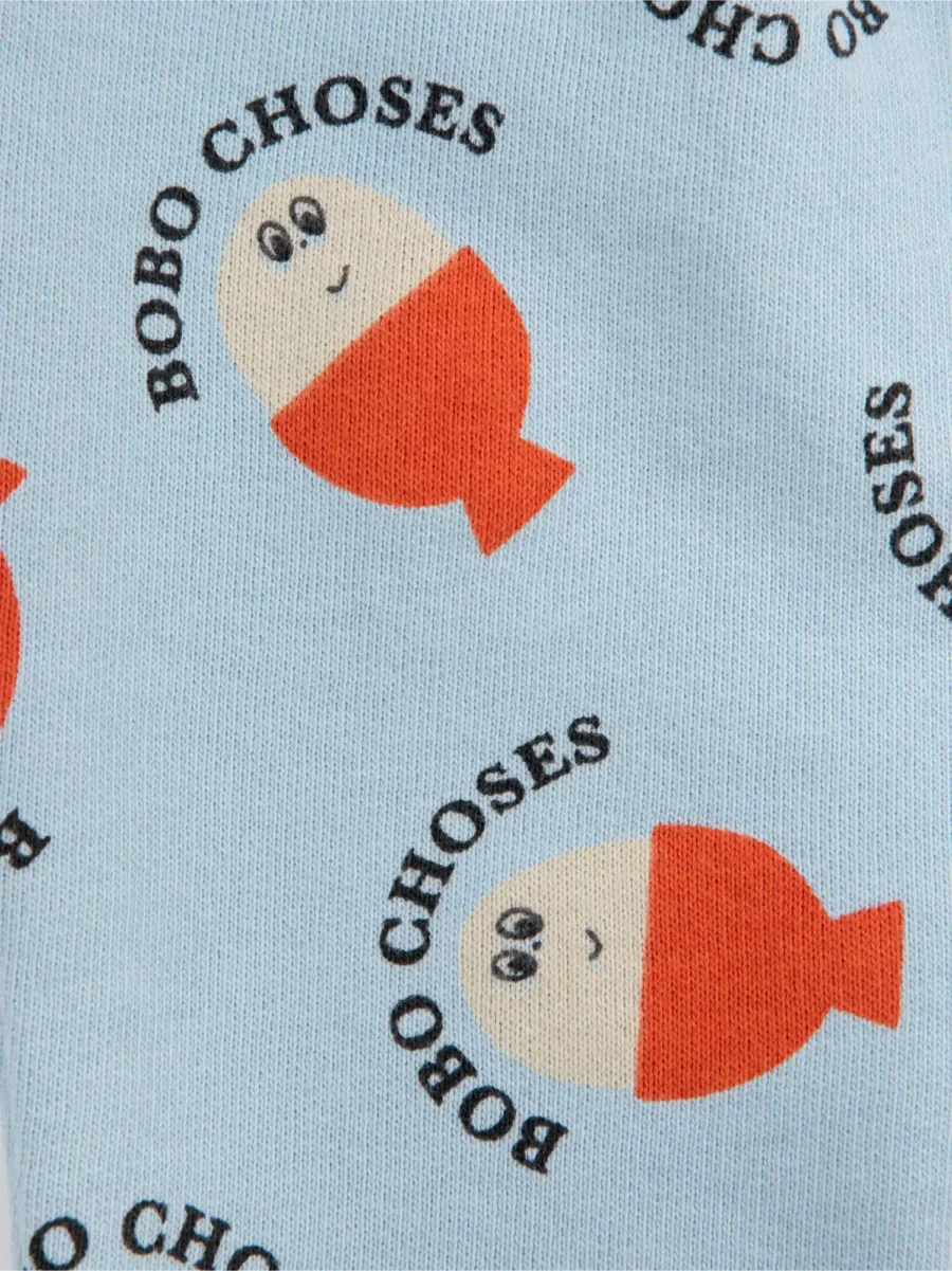 Bobo Choses Spodnie Baby Morning Egg All Over Harem Light Blue - obrazek 3