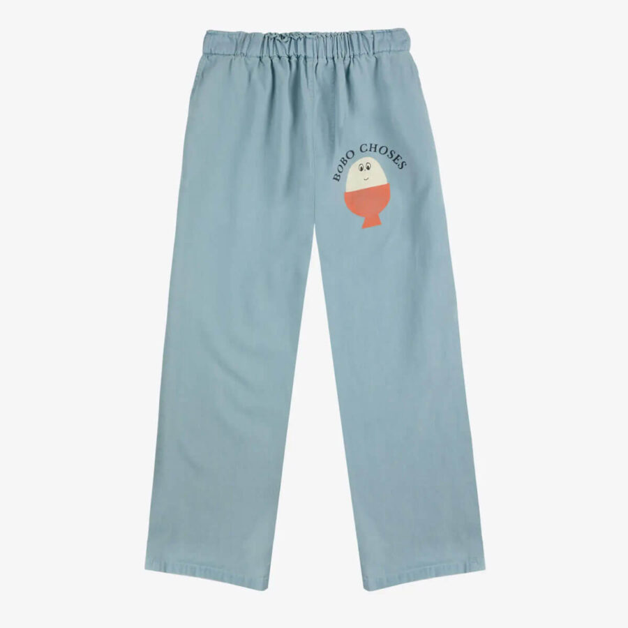 Bobo Choses Spodnie Morning Egg Light Denim Light Blue