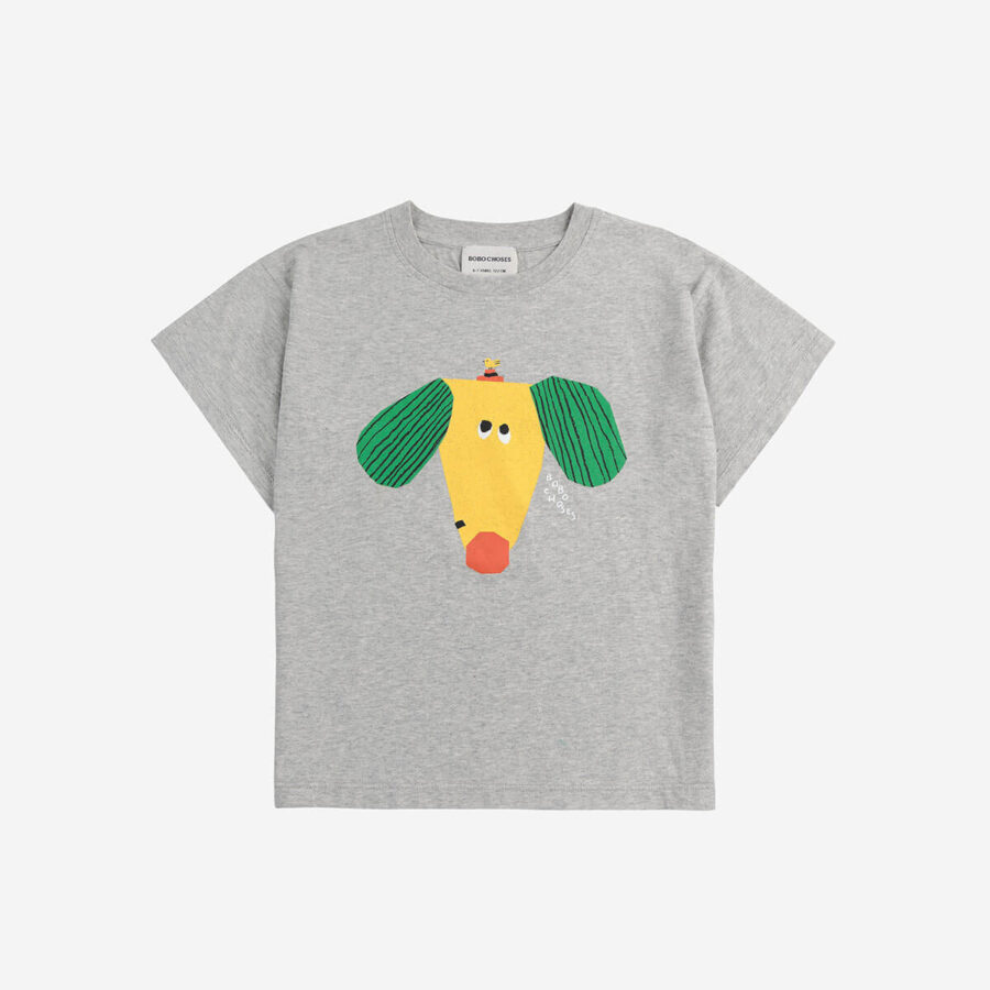 Bobo Choses T-shirt Happy Dog Heather Grey