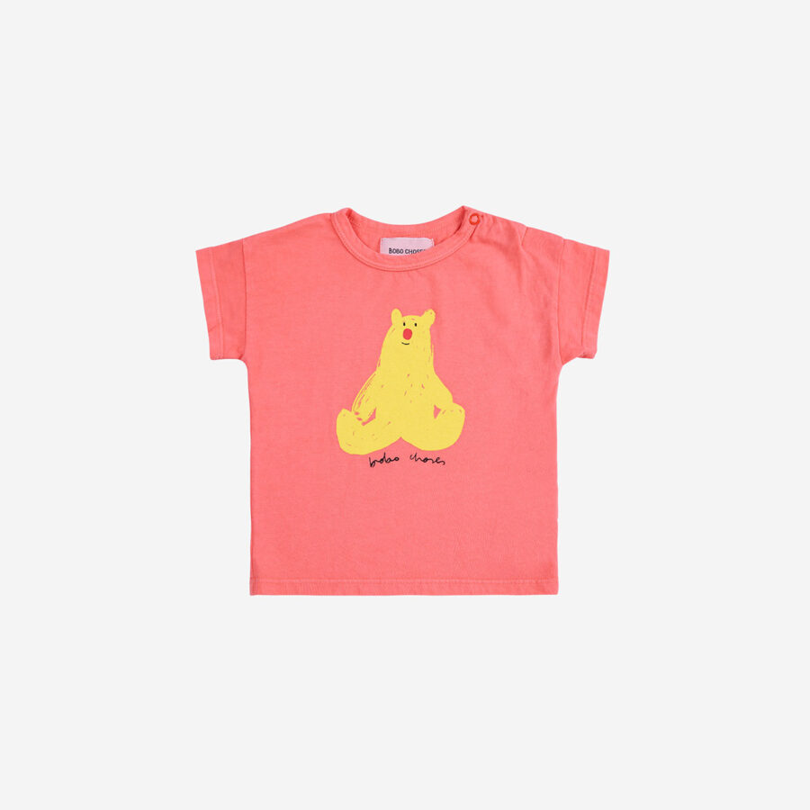 Bobo Choses T-Shirt Hug Me Bear Coral Pink