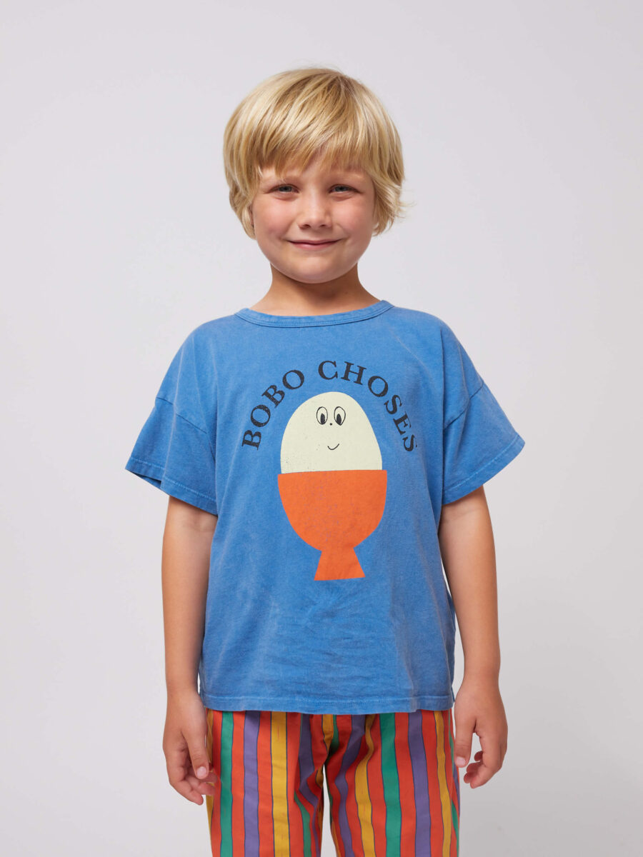 Bobo Choses T-shirt Morning Egg Light Blue - obrazek 6