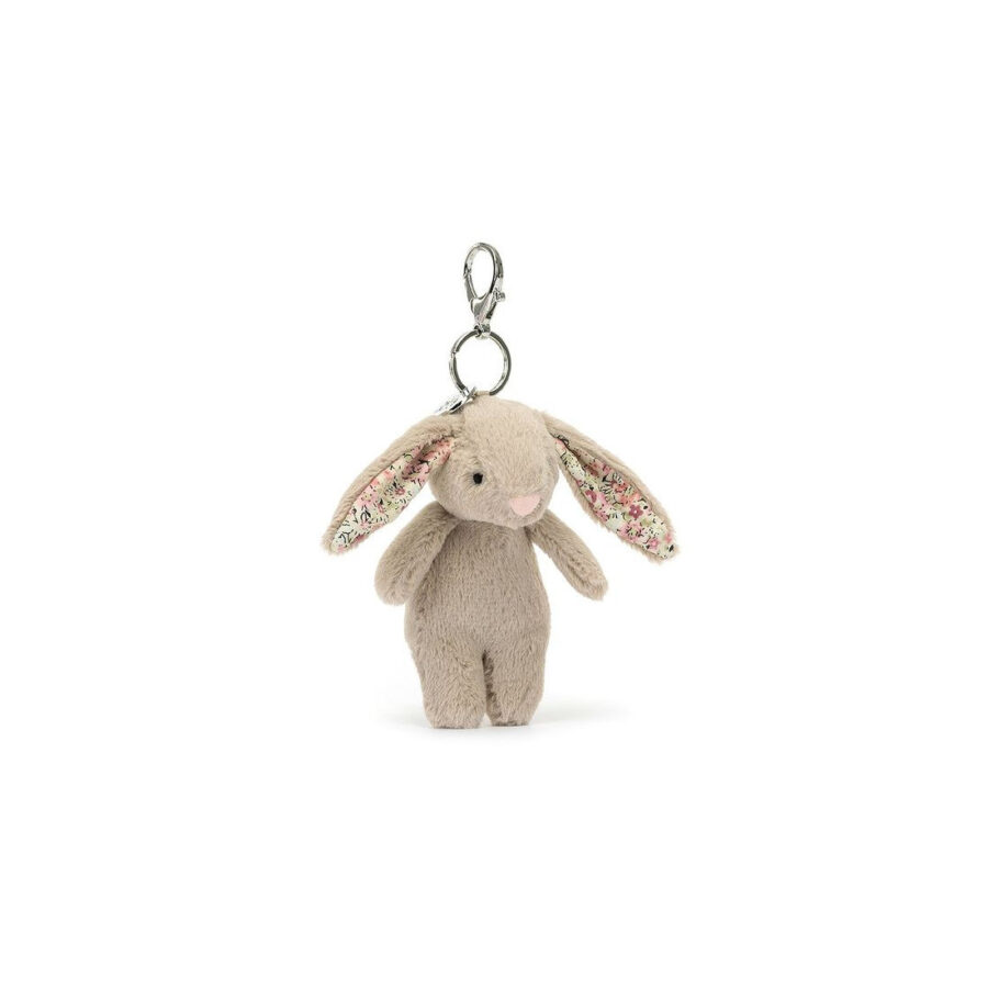 Jellycat Breloczek Króliczek z Kwiecistymi Uszami Beżowy 17 cm - obrazek 4