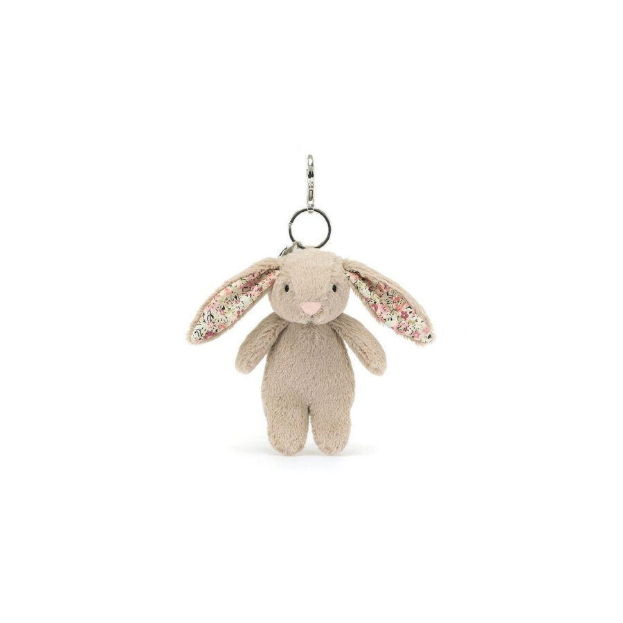 Jellycat Breloczek Króliczek z Kwiecistymi Uszami Beżowy 17 cm