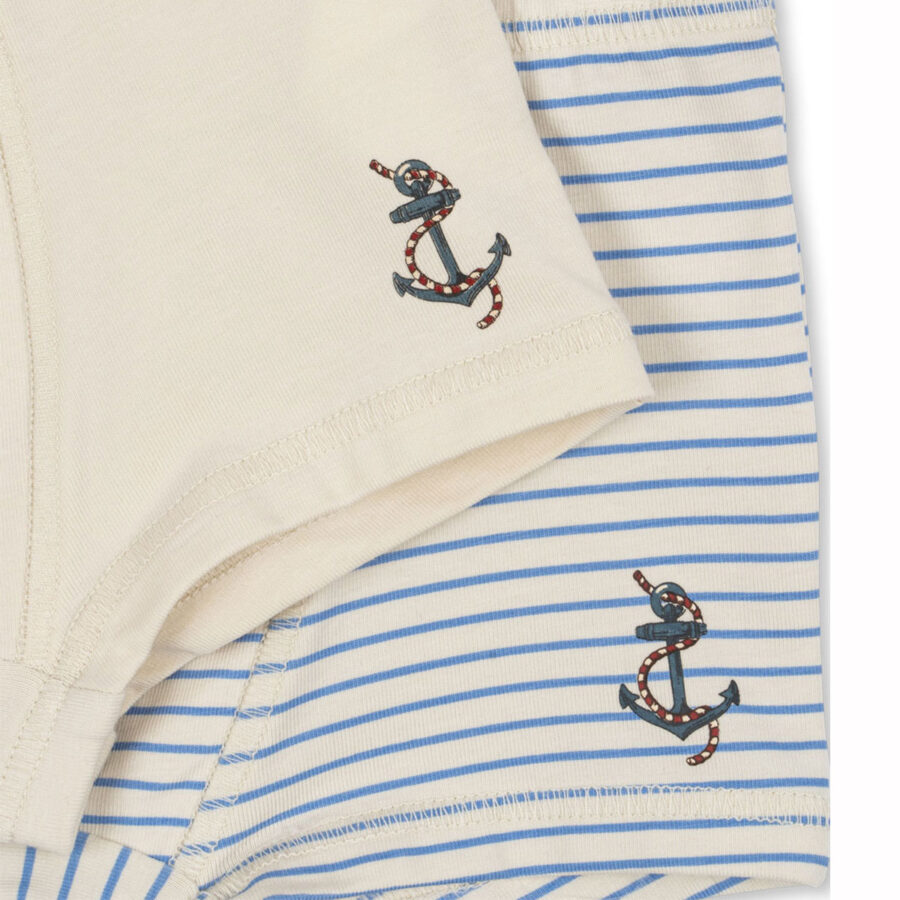 Konges Slojd 2 Pak Bokserek Basic Boy Gots Stripe Provence Mix - obrazek 3