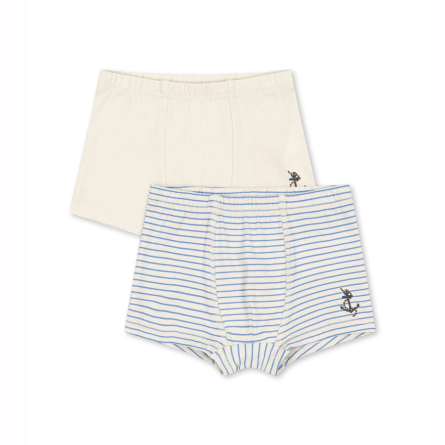Konges Slojd 2 Pak Bokserek Basic Boy Gots Stripe Provence Mix