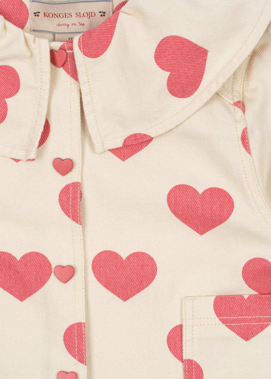 Konges Slojd Koszula Dżinsowa Magot Bon Coeur Pink - obrazek 3
