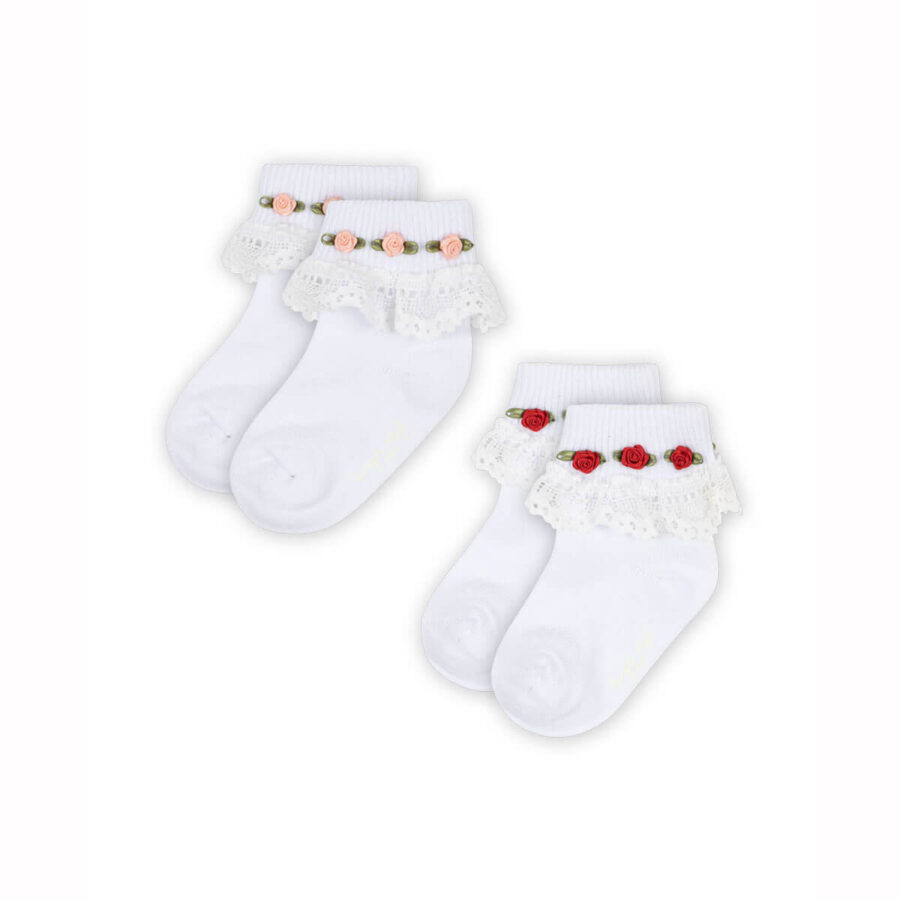 Konges Slojd Zestaw 2-Pak Skarpetek Lace Optic White
