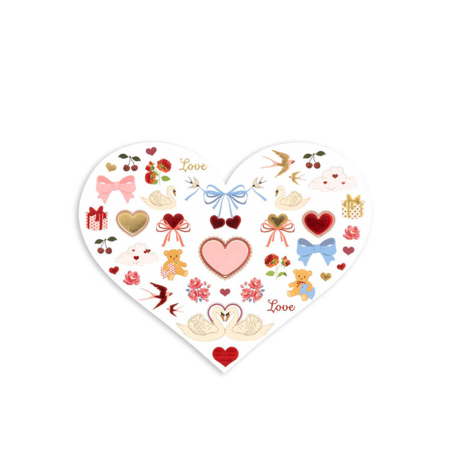 Konges Slojd Zestaw Tatuaży Walentynkowych Valentines Red - obrazek 2