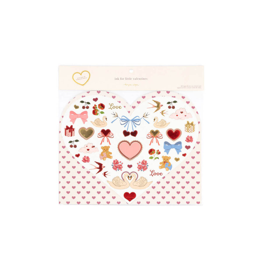 Konges Slojd Zestaw Tatuaży Walentynkowych Valentines Red