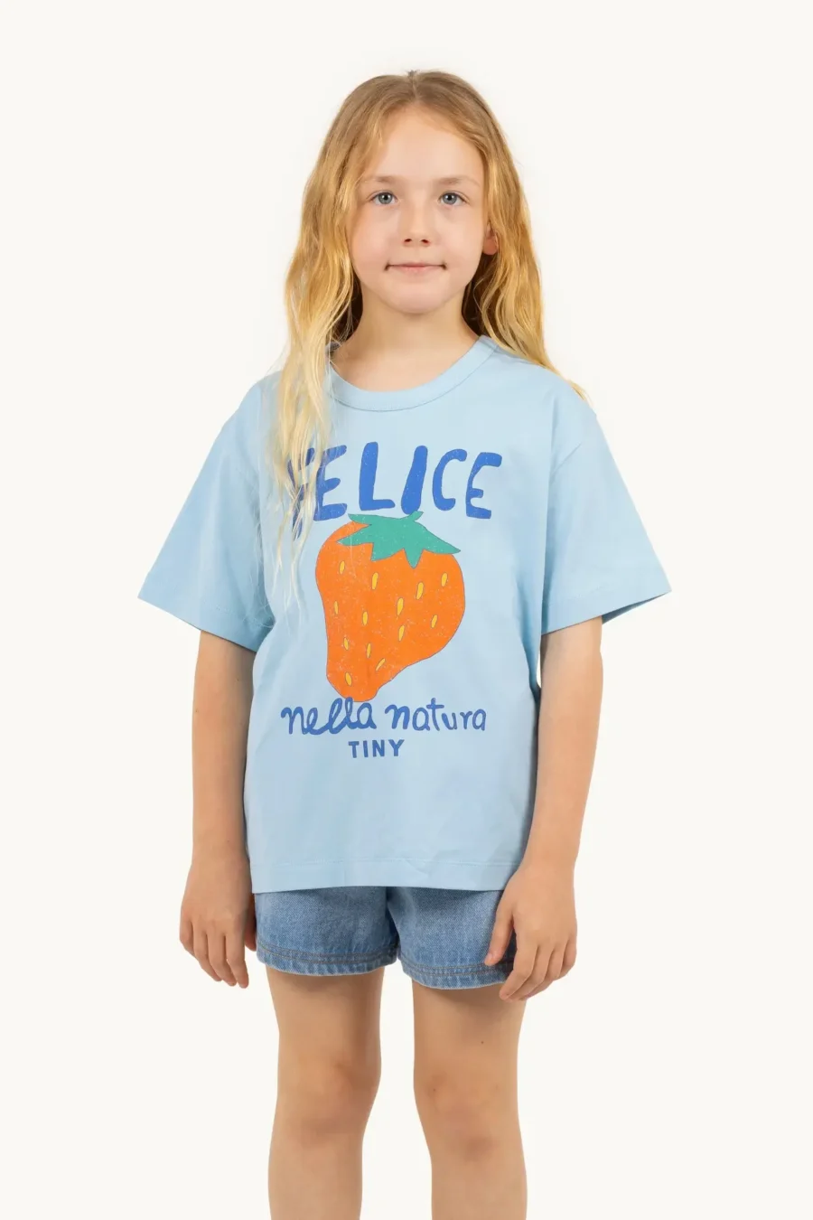 Tinycottons T-shirt Nella Natura Graphic Dusty Blue - obrazek 3